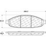 CENTRIC PARTS 105.09970 Posi Quiet Ceramic Brake Pads with Shims and Hardware