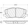 CENTRIC PARTS 105.10050 Posi Quiet Ceramic Brake Pads with Shims and Hardware