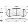 CENTRIC PARTS 105.10360 Posi Quiet Ceramic Brake Pads with Shims and Hardware
