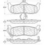 CENTRIC PARTS 105.10420 Posi Quiet Ceramic Brake Pads with Shims and Hardware