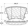 CENTRIC PARTS 105.10571 Posi Quiet Ceramic Brake Pads with Shims and Hardware