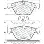 CENTRIC PARTS 105.10611 Posi Quiet Ceramic Brake Pads with Shims and Hardware