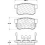 CENTRIC PARTS 105.10860 Posi Quiet Ceramic Brake Pads with Shims and Hardware