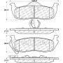 CENTRIC PARTS 105.10870 Posi Quiet Ceramic Brake Pads with Shims and Hardware