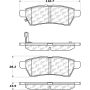 CENTRIC PARTS 105.11000 Posi Quiet Ceramic Brake Pads with Shims and Hardware