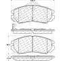 CENTRIC PARTS 105.11040 Posi Quiet Ceramic Brake Pads with Shims and Hardware
