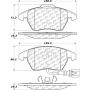 CENTRIC PARTS 105.11072 Posi Quiet Ceramic Brake Pads with Shims and Hardware