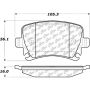CENTRIC PARTS 105.11081 Posi Quiet Ceramic Brake Pads with Shims and Hardware