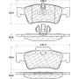 CENTRIC PARTS 105.11220 Posi Quiet Ceramic Brake Pads with Shims and Hardware