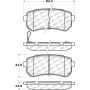 CENTRIC PARTS 105.11570 Posi Quiet Ceramic Brake Pads with Shims and Hardware