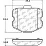 CENTRIC PARTS 105.11850 Posi Quiet Ceramic Brake Pads with Shims