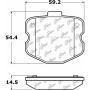 CENTRIC PARTS 105.11851 Posi Quiet Ceramic Brake Pads with Shims