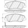 CENTRIC PARTS 105.12020 Posi Quiet Ceramic Brake Pads with Shims and Hardware