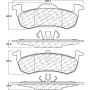 CENTRIC PARTS 105.12790 Posi Quiet Ceramic Brake Pads with Shims and Hardware