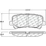 CENTRIC PARTS 105.12810 Posi Quiet Ceramic Brake Pads with Shims and Hardware