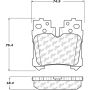 CENTRIC PARTS 105.12830 Posi Quiet Ceramic Brake Pads with Shims and Hardware