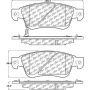 CENTRIC PARTS 105.12870 Posi Quiet Ceramic Brake Pads with Shims and Hardware