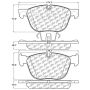 CENTRIC PARTS 105.12940 Posi Quiet Ceramic Brake Pads with Shims and Hardware