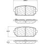 CENTRIC PARTS 105.12960 Posi Quiet Ceramic Brake Pads with Shims and Hardware