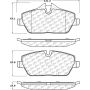 CENTRIC PARTS 105.13080 Posi Quiet Ceramic Brake Pads with Shims and Hardware