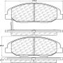 CENTRIC PARTS 105.13320 Posi Quiet Ceramic Brake Pads with Shims and Hardware