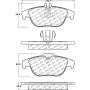 CENTRIC PARTS 105.13411 Posi Quiet Ceramic Brake Pads with Shims and Hardware