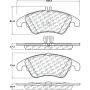 CENTRIC PARTS 105.13420 Posi Quiet Ceramic Brake Pads with Shims and Hardware