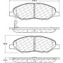 CENTRIC PARTS 105.13450 Posi Quiet Ceramic Brake Pads with Shims and Hardware