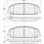 CENTRIC PARTS 105.13510 Posi Quiet Ceramic Brake Pads with Shims and Hardware