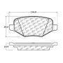 CENTRIC PARTS 105.13771 Posi Quiet Ceramic Brake Pads with Shims and Hardware