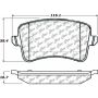 CENTRIC PARTS 105.13861 Posi Quiet Ceramic Brake Pads with Shims and Hardware
