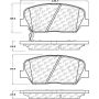 CENTRIC PARTS 105.14130 Posi Quiet Ceramic Brake Pads with Shims and Hardware