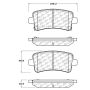 CENTRIC PARTS 105.14302 Posi Quiet Ceramic Brake Pads with Shims and Hardware