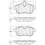 CENTRIC PARTS 105.14330 Posi Quiet Ceramic Brake Pads with Shims and Hardware