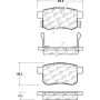CENTRIC PARTS 105.14510 Posi Quiet Ceramic Brake Pads with Shims and Hardware