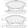 CENTRIC PARTS 105.15220 Posi Quiet Ceramic Brake Pads with Shims and Hardware