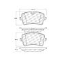 CENTRIC PARTS 105.15470 Posi Quiet Ceramic Brake Pads with Shims and Hardware