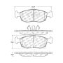 CENTRIC PARTS 105.15680 Posi Quiet Ceramic Brake Pads with Shims and Hardware