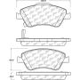 CENTRIC PARTS 105.15710 Posi Quiet Ceramic Brake Pads with Shims