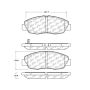 CENTRIC PARTS 105.15780 Posi Quiet Ceramic Brake Pads with Shims and Hardware