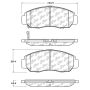 CENTRIC PARTS 105.16080 Posi Quiet Ceramic Brake Pads with Shims and Hardware