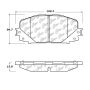CENTRIC PARTS 105.16280 Posi Quiet Ceramic Brake Pads with Shims and Hardware