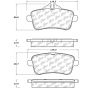 CENTRIC PARTS 105.16301 Posi Quiet Ceramic Brake Pads with Shims and Hardware