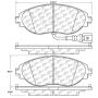 CENTRIC PARTS 105.16330 Posi Quiet Ceramic Brake Pads with Shims and Hardware