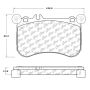 CENTRIC PARTS 105.16340 Posi Quiet Ceramic Brake Pads with Shims and Hardware