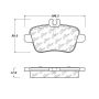CENTRIC PARTS 105.16461 Posi Quiet Ceramic Brake Pads with Shims and Hardware