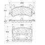 CENTRIC PARTS 106.01540 Posi Quiet Extended Wear Brake Pads with Shims and Hardware