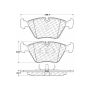 CENTRIC PARTS 106.03941 Posi Quiet Extended Wear Brake Pads with Shims and Hardware