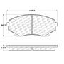 CENTRIC PARTS 106.05510 Posi Quiet Extended Wear Brake Pads with Shims and Hardware