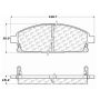 CENTRIC PARTS 106.06911 Posi Quiet Extended Wear Brake Pads with Shims and Hardware